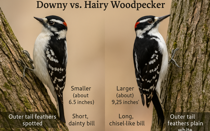 Downey vs. Hairy Woodpeckers IDs