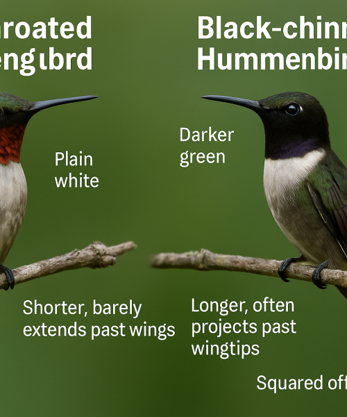 Ruby-throated Hummingbird Vs. Black-chinned Hummingbird IDs